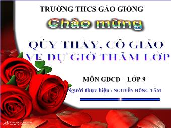 Bài giảng Vi phạm pháp luật và trách nhiệm pháp lí của công dân (tiếp theo)