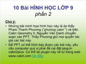 10 bài hình học lớp 9 - phần 2