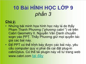 10 bài hình học lớp 9 - phần 3