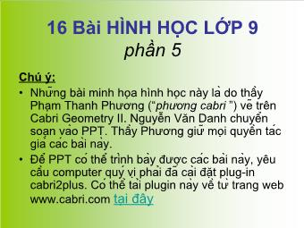 16 bài hình học lớp 9 - phần 5