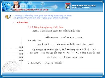 Bài giảng Đẳng thức (phương trình) hàm