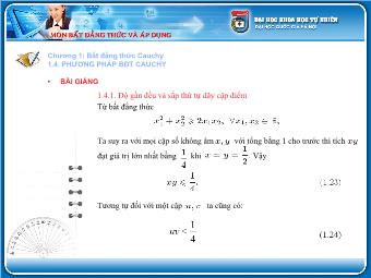 Bài giảng Độ gần đều và sắp thứ tự dãy cặp điểm