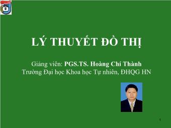 Bài giảng Lý thuyết đồ thị