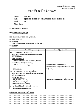 Bài giảng Môn : Đạo đức bài : Lịch sự khi đến nhà người khác (tiết 2)