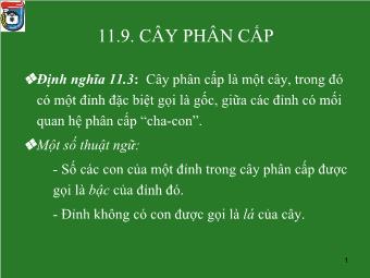 Bài giảng Tin học: Cây Phân Cấp