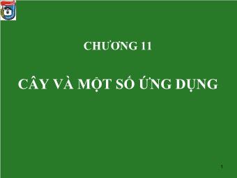 Bài giảng Tin học - Chương 11: Cây Và Một Số Ứng Dụng