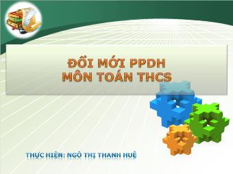 Chuyên đề Đổi Mới Phương Pháp Dạy Học Môn Toán THCS