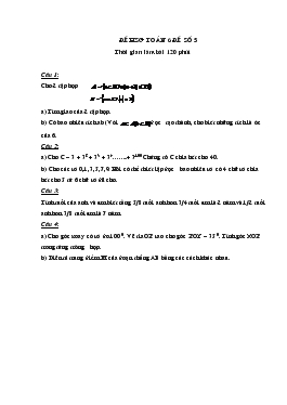 Đề học sinh giỏi toán 6 đề số 5 thời gian làm bài 120 phút