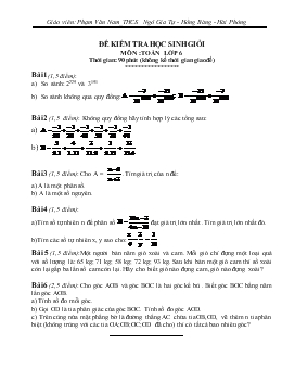Đề kiểm tra học sinh giỏi môn : toán lớp 6 thời gian: 90 phút (không kể thời gian giao đề)
