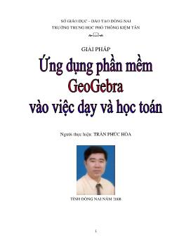 Giải pháp - Ứng dụng phần mềm GeoGebra vào việc dạy và học toán