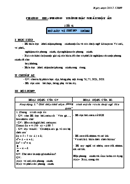 Giáo án Đại số 8 - học kỳ 2