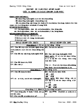 Giáo án hình học 8 - Nguyễn Duy Đông - Trường THCS Hồng Châu