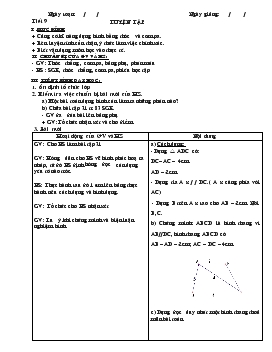 Giáo án Hình học 8 - Tiết 9: Luyện Tập