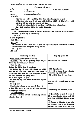 Giáo án Kể chuyển lớp 2 - học kỳ II