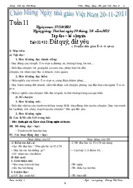 Giáo án lớp 3 - Hoàng Thị Tám - Tuần 11