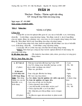 Giáo án lớp 5 - Bùi Thị Khuyên - Trường TH Việt Lâm - Tuần 20