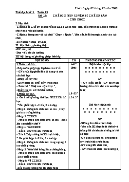 Giáo án Thể dục khối 1, 2, 3 - Tuần 15