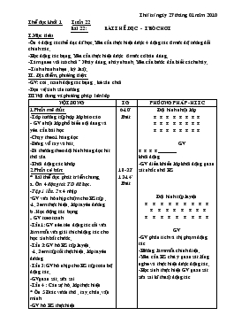 Giáo án Thể dục khối 1, 2, 3 - Tuần 22