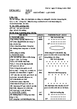 Giáo án Thể dục khối 1, 2, 3 - Tuần 32