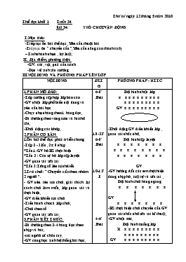 Giáo án Thể dục khối 1, 2, 3 - Tuần 34