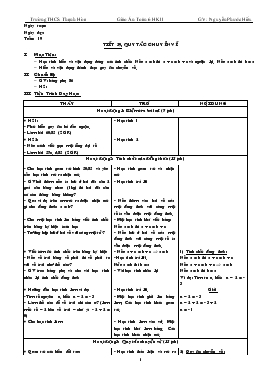 Giáo Án Toán 6 - kỳ 2 - Nguyễn Phước Hiếu - Trường THCS Thạnh Hòa