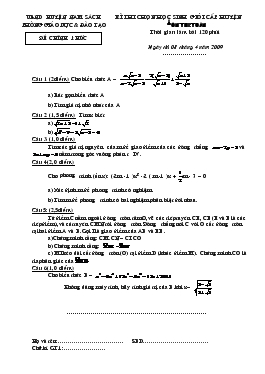 Kì Thi Chọn Học Sinh Giỏi Cấp Huyện Môn Thi Toán