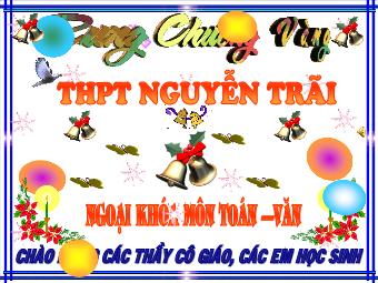 Ngoại Khóa Môn Toán – Văn THPT Nguyễn Trãi