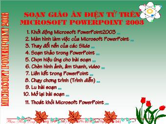 Soạn Giáo Án Điện Tử Trên Microsoft Powerpoint 2003