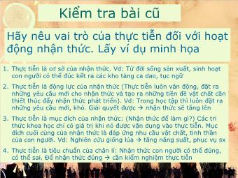 Bài giảng Giáo Dục Công Dân Lớp 10 - Bài 9: Con Người Là Chủ Thể Của Lịch Sử, Là Mục Tiêu Phát Triển Của Xã Hội