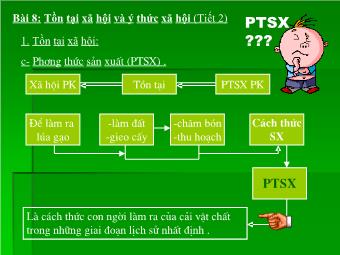 Giáo án Giáo dục công dân lớp 10 - Bài 8: Tồn tại xã hội và ý thức xã hội (Tiết 2)