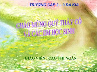 Giáo án Giáo dục công dân lớp 10 - Cao Thị Ngân - Bài 8 :tồn Tại Xã Hội Và Ý Thức Xã Hội