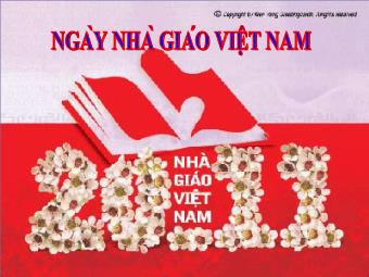 Bài Giảng Hoạt Động Ngoài Giờ Lên Lớp 10 - Lịch Sử Ngày Nhà Giáo Việt Nam