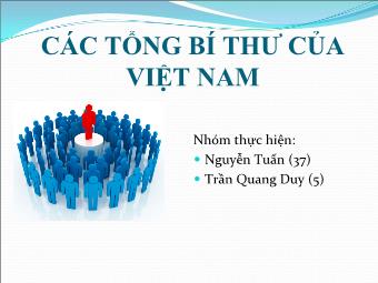 Các tổng bí thư của Việt Nam