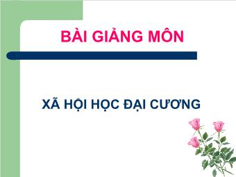 Xã hội học đại cương