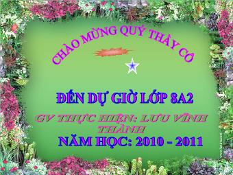 Bài giảng Đại số 8 - Tiết 21, Bài 1: Phân thức đại số - Lưu Vĩnh Thành