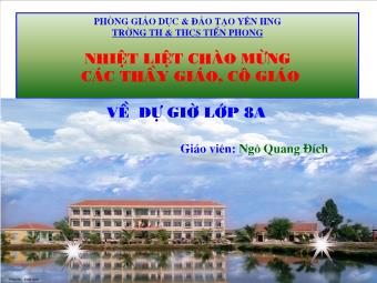 Bài giảng Hình học 8 - Tiết 26: Đa giác - Đa giác đều - Ngô Quang Đích