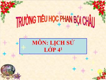 Bài giảng Lịch sử 4 - Khởi nghĩa Hai Bà Trưng (Năm 40)