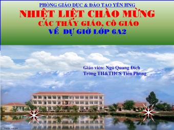 Bài giảng Toán 6 - Tiết 62: Luyện tập - Ngô Quang Đích