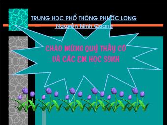 Bài giảng Vật lý 10 - Lực hướng tâm - Nguyễn Minh Quang