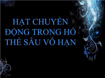 Hạt chuyển động trong hố thế sâu vô hạn