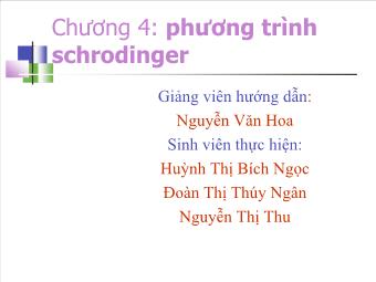 Phương trình schrodinger