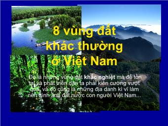 8 vùng đất khác thường nhất Việt Nam