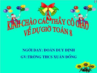 Bài giảng Đại số 8: Phép cộng các phân thức đại số