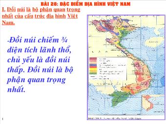 Bài giảng Địa lý 8 Bài 28: Đặc điểm địa hình Việt Nam