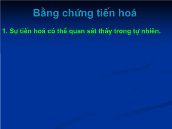 Bằng chứng tiến hoá