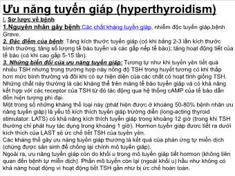 Bệnh Ưu năng tuyến giáp (hyperthyroidism)