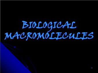 Biological macromolecules