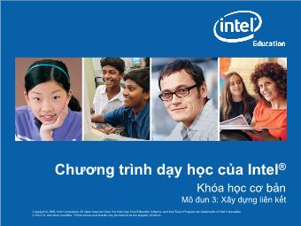 Chương trình dạy học của Intel - Khóa Học Cơ Bản: Mô đun 3: Xây dựng liên kết