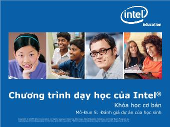 Chương trình dạy học của Intel - Khóa Học Cơ Bản: Mô đun 5: Đánh giá dự án của học sinh