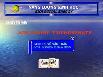 Chuyên đề Adenosine triphosphate